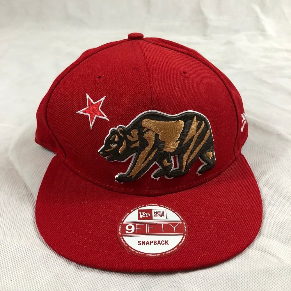 New Era California Republic Red Snapback Hat